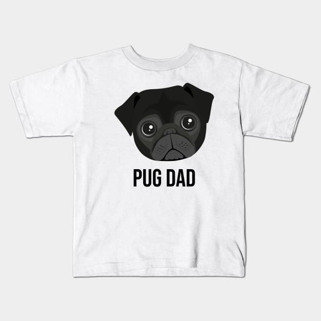 Pug Dad Kids T-Shirt by NV